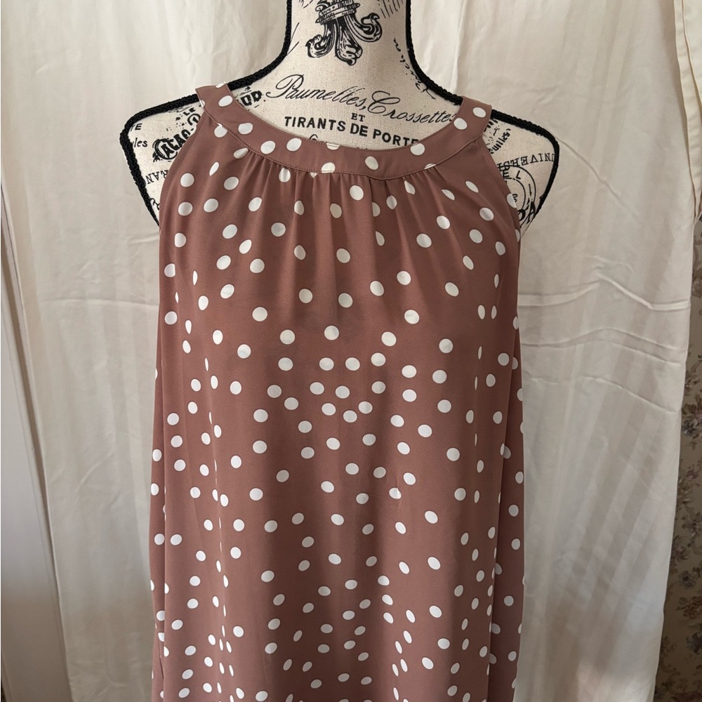 Torrid Pink Polka Dot high low Blouse